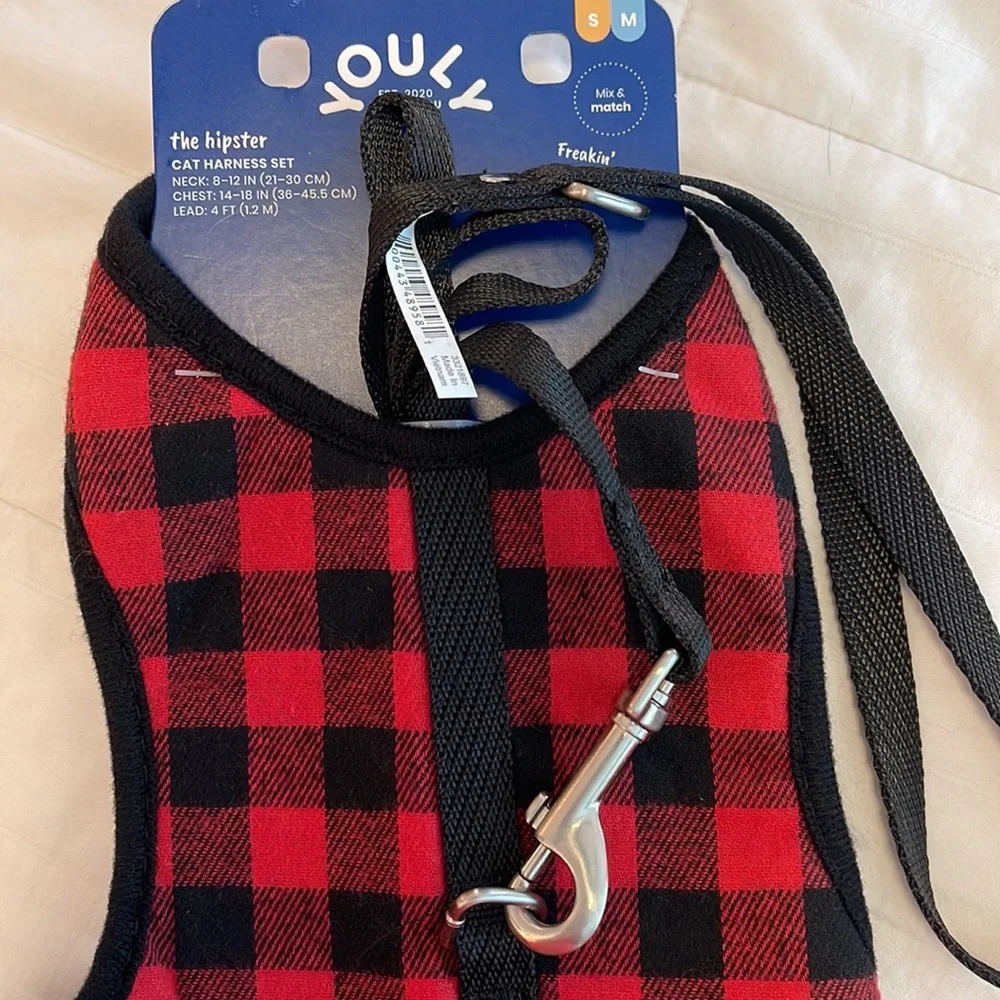 Youly Cat Harness Set - 14”-18” girth. S/M